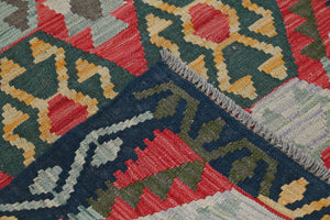 Hand-woven Afghan Kilim Rug, 87 x 118 cm