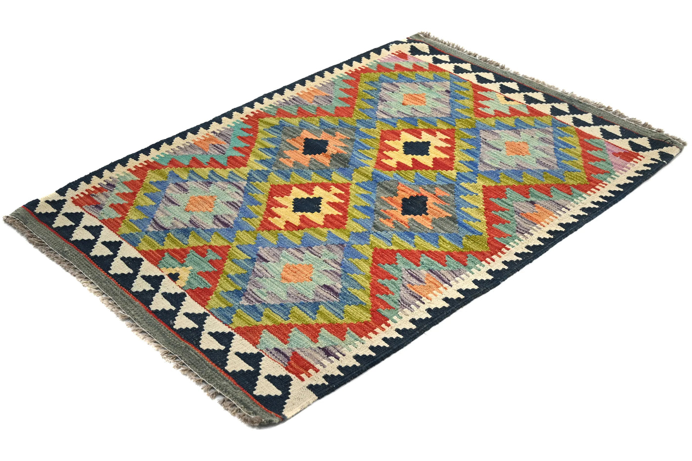 Kilim Afghan Rug – Azure Star