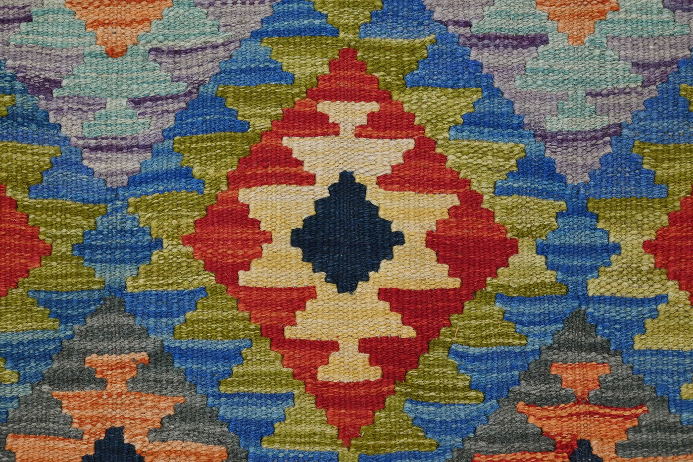 Kilim Afghan Rug – Azure Star