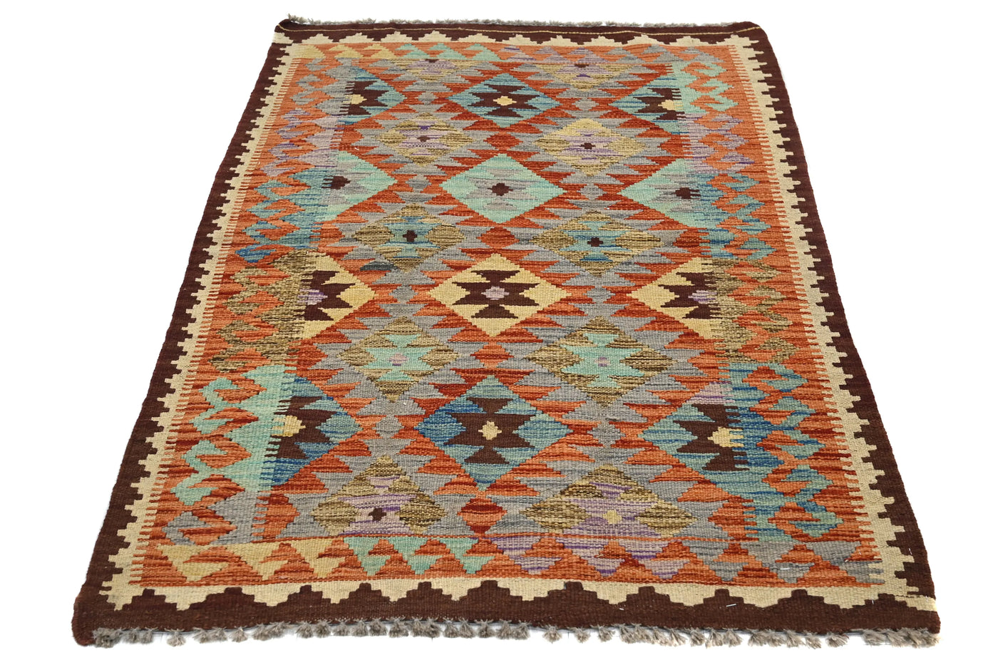 Hand-woven Afghan Kilim Rug, 102 x 150 cm