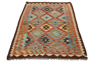 Hand-woven Afghan Kilim Rug, 102 x 150 cm