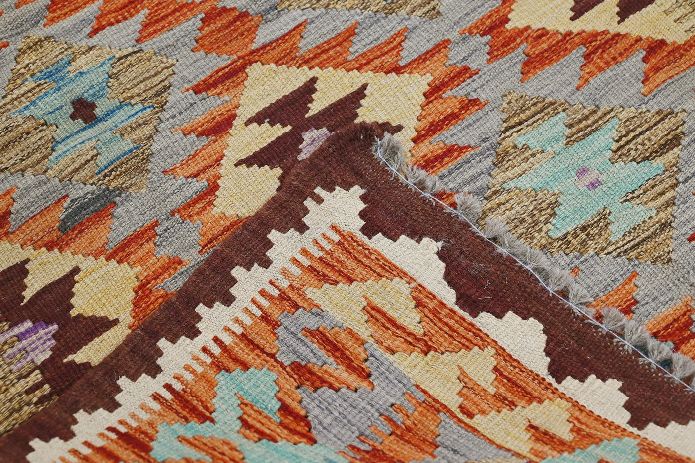 Hand-woven Afghan Kilim Rug, 102 x 150 cm