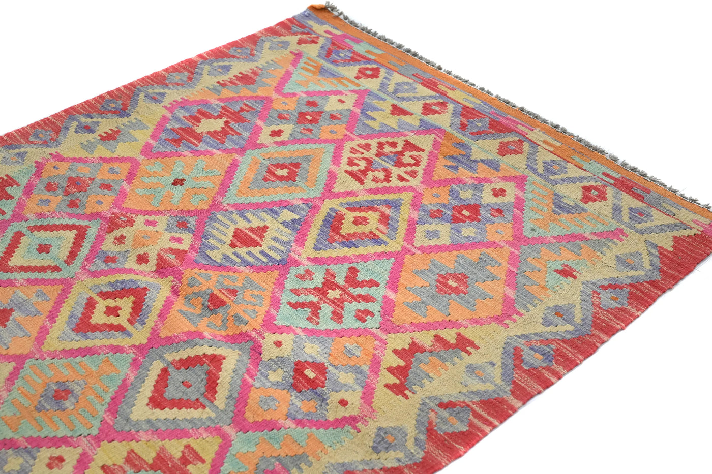 Kilim Afghan Rug – Fawn Mandala