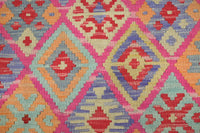 Hand-woven Afghan Kilim Rug, 102 x 152 cm