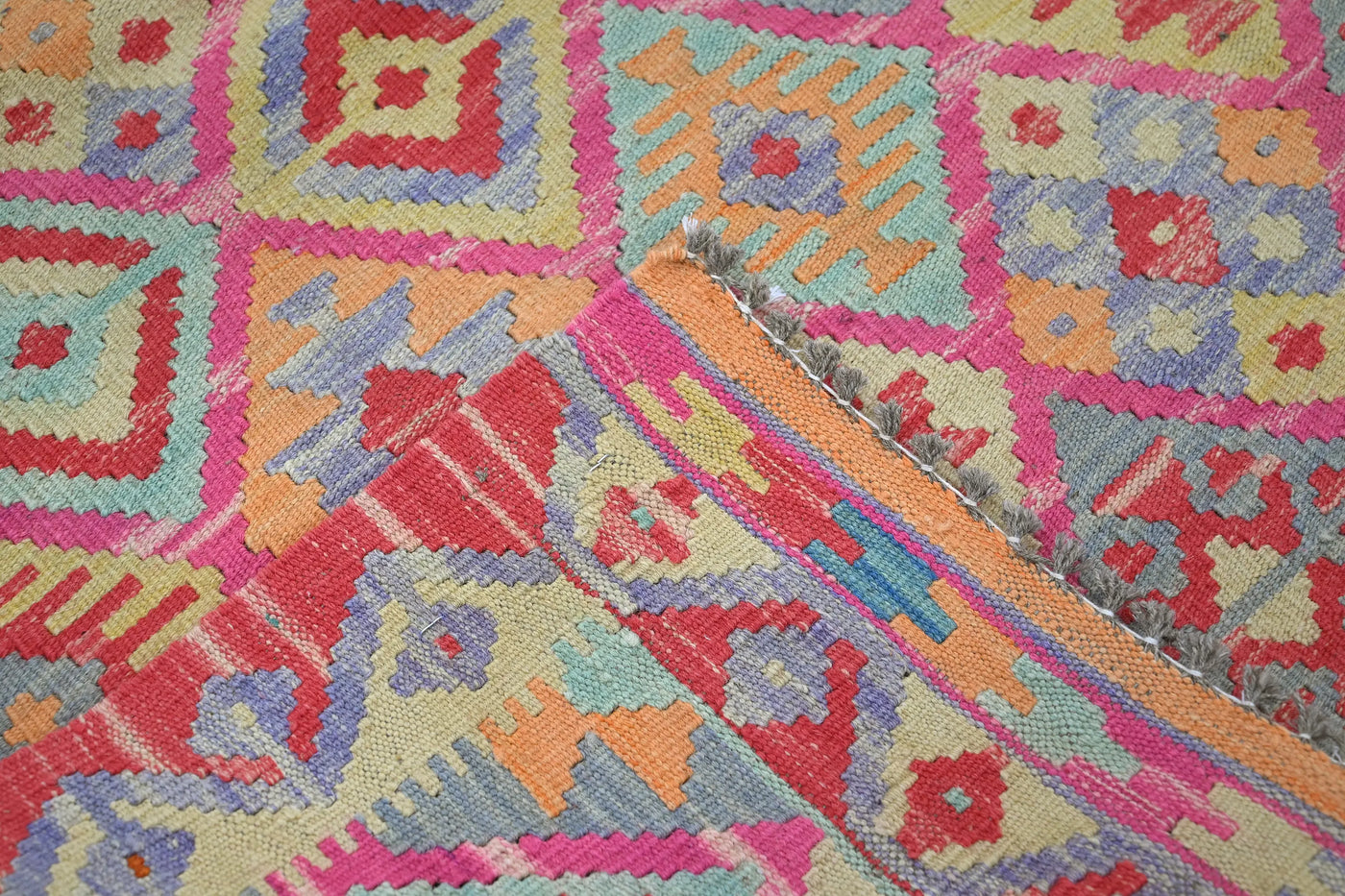 Kilim Afghan Rug – Fawn Mandala