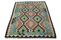 Hand-woven Afghan Kilim Rug, 102 x 148 cm