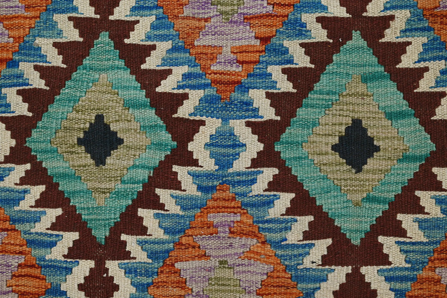 Hand-woven Afghan Kilim Rug, 102 x 148 cm
