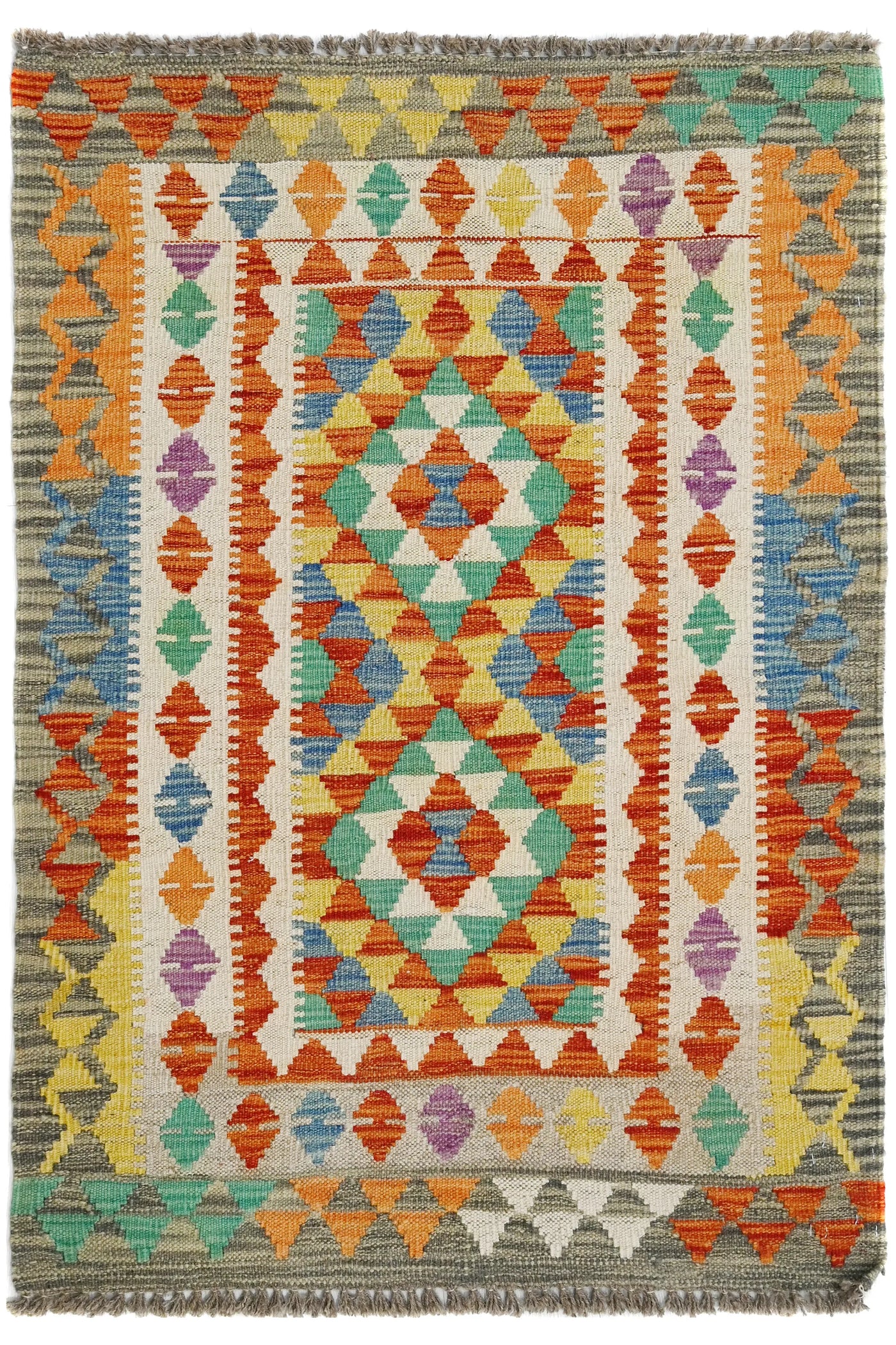 Kilim Afghan Rug – Lagoon Mandala