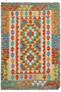 Hand-woven Afghan Kilim Rug, 87 x 127 cm