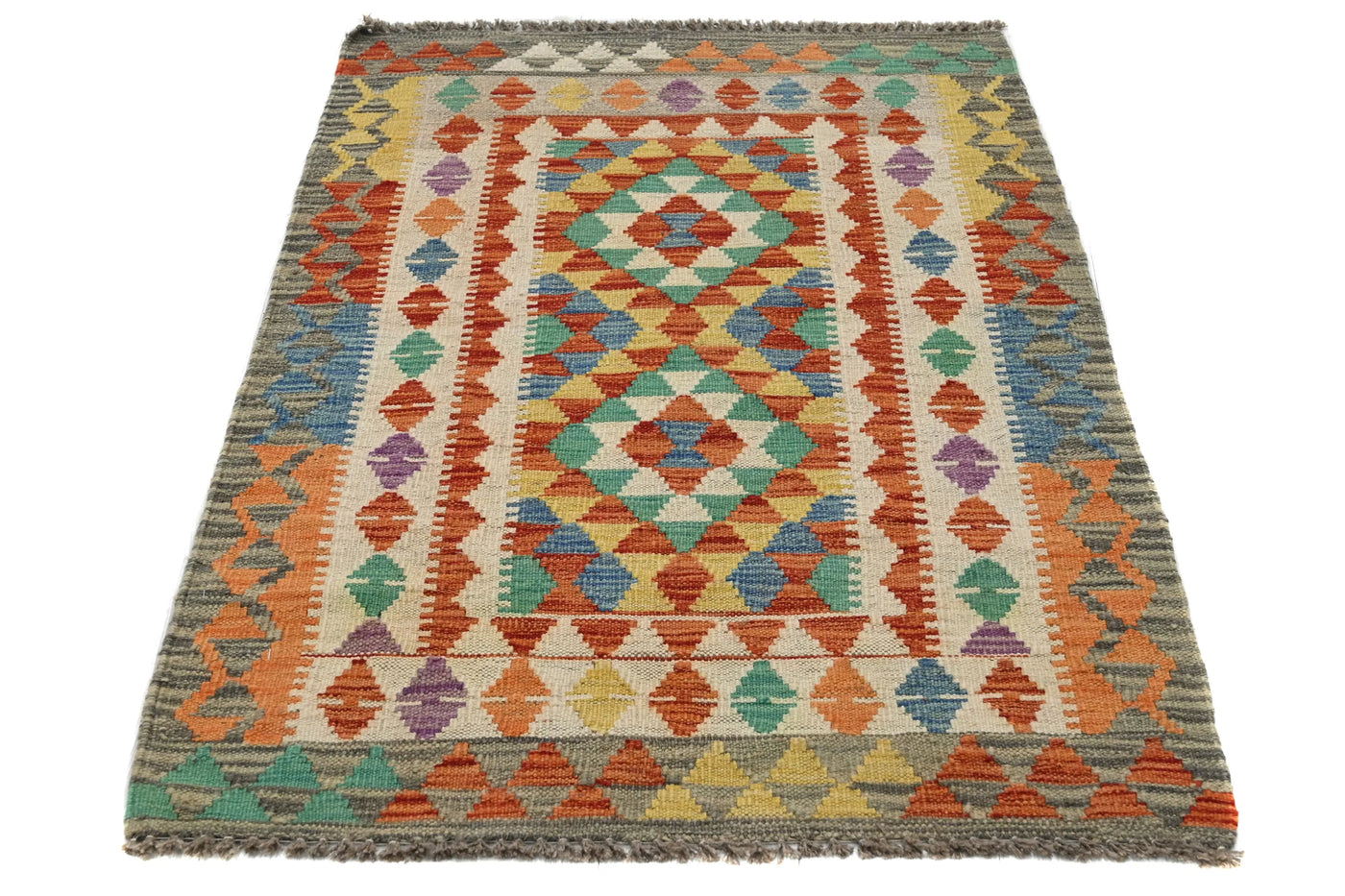 Kilim Afghan Rug – Lagoon Mandala
