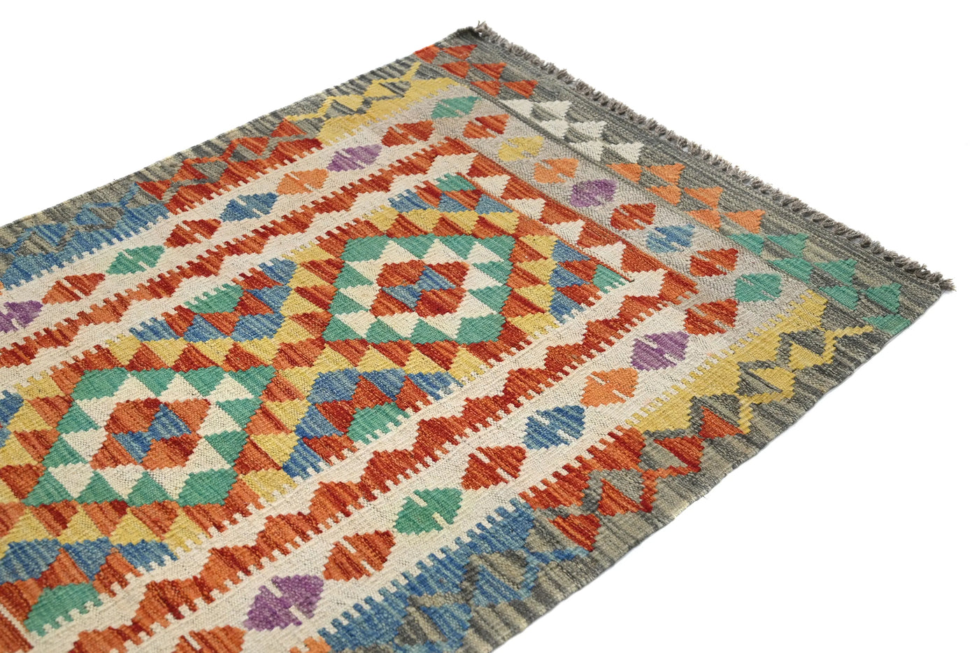 Kilim Afghan Rug – Lagoon Mandala