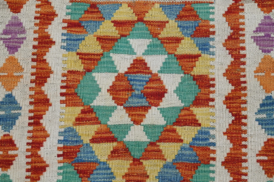 Hand-woven Afghan Kilim Rug, 87 x 127 cm