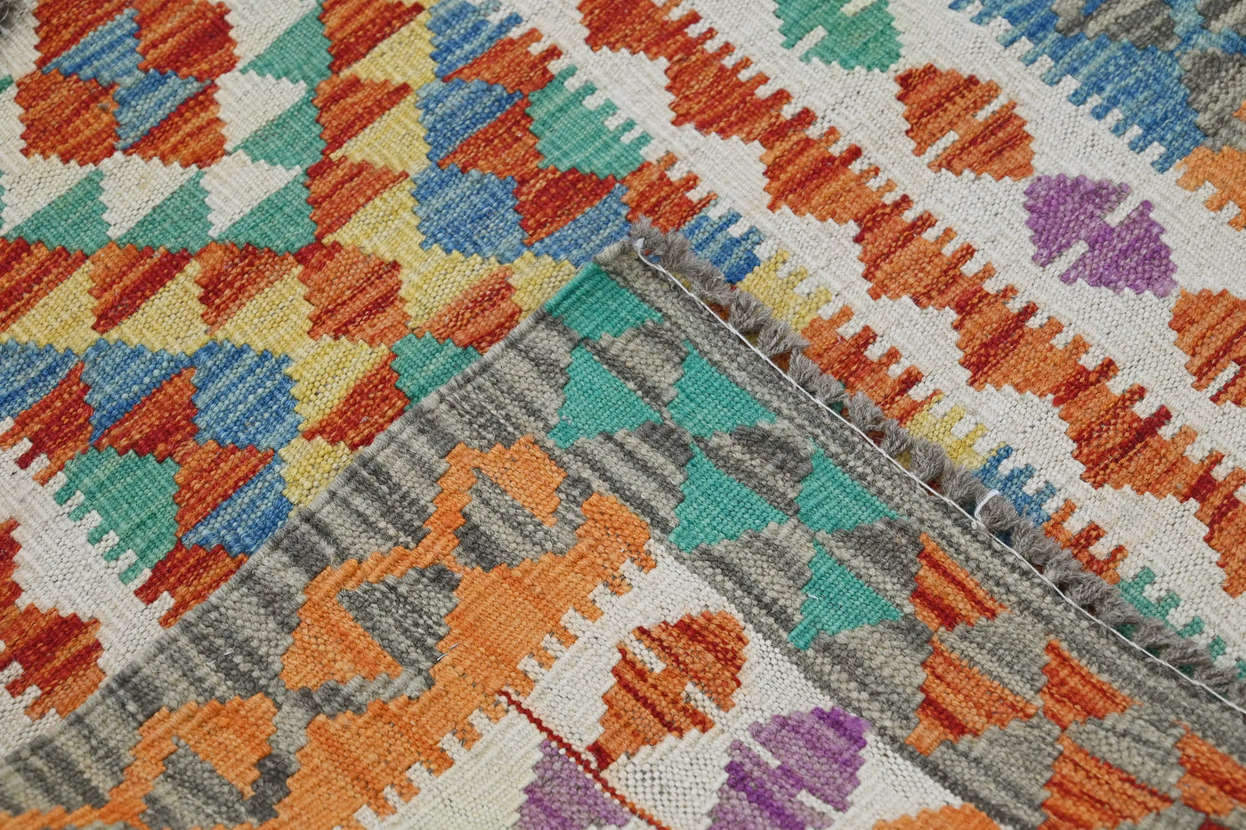 Kilim Afghan Rug – Lagoon Mandala