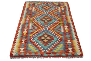 Hand-woven Afghan Kilim Rug, 87 x 137 cm