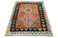 Hand-woven Afghan Kilim Rug, 102 x 152 cm