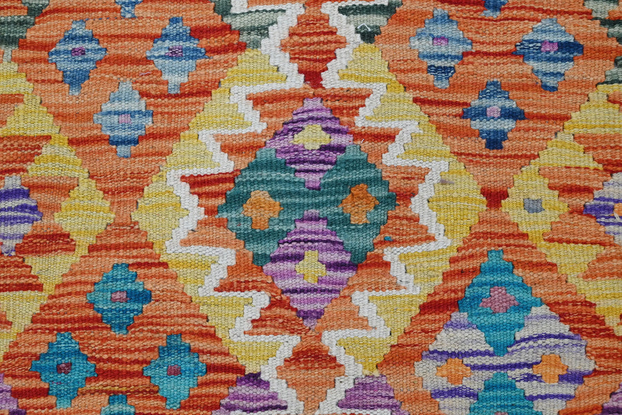 Hand-woven Afghan Kilim Rug, 102 x 152 cm