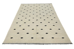 Hand-woven Afghan Kilim Rug, 164 x 243 cm