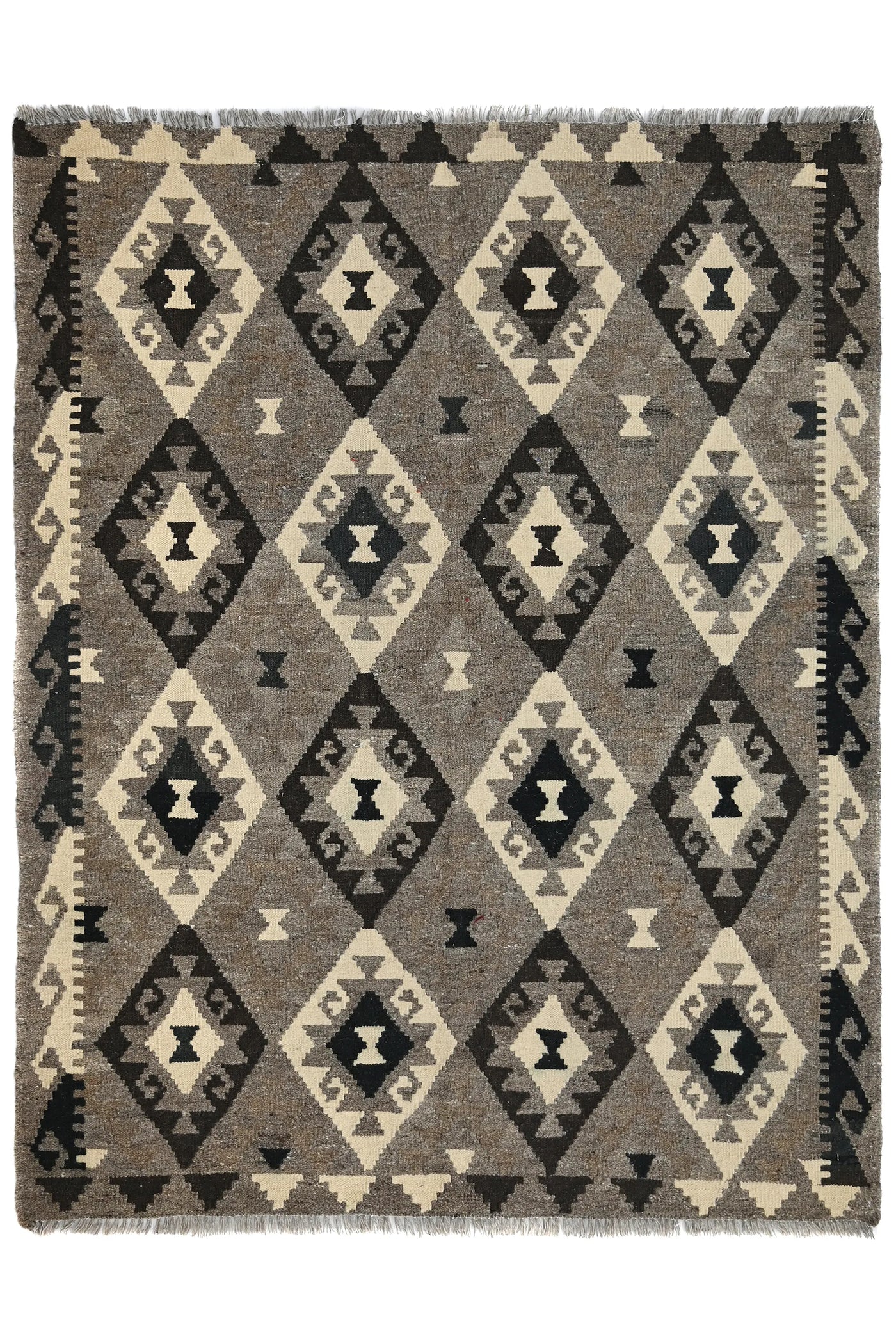 Kilim Afghan Rug – Mist Mosaic