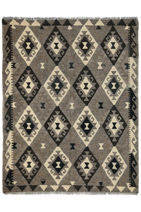 Hand-woven Afghan Kilim Rug, 150 x 195 cm