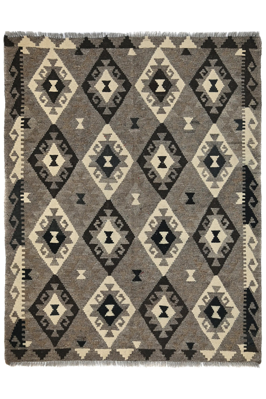 Hand-woven Afghan Kilim Rug, 150 x 195 cm