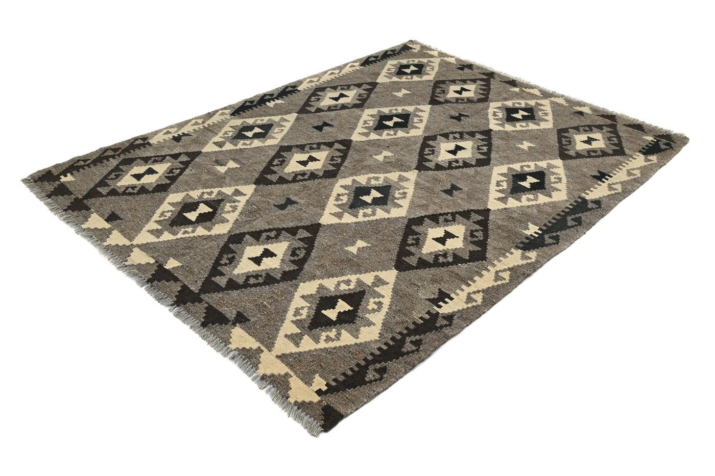 Kilim Afghan Rug – Mist Mosaic