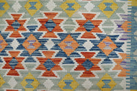 Hand-woven Afghan Kilim Rug, 152 x 195 cm