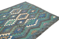 Hand-woven Afghan Kilim Rug, 150 x 195 cm