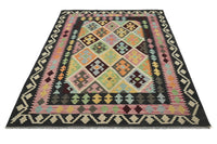 Hand-woven Afghan Kilim Rug, 152 x 203 cm