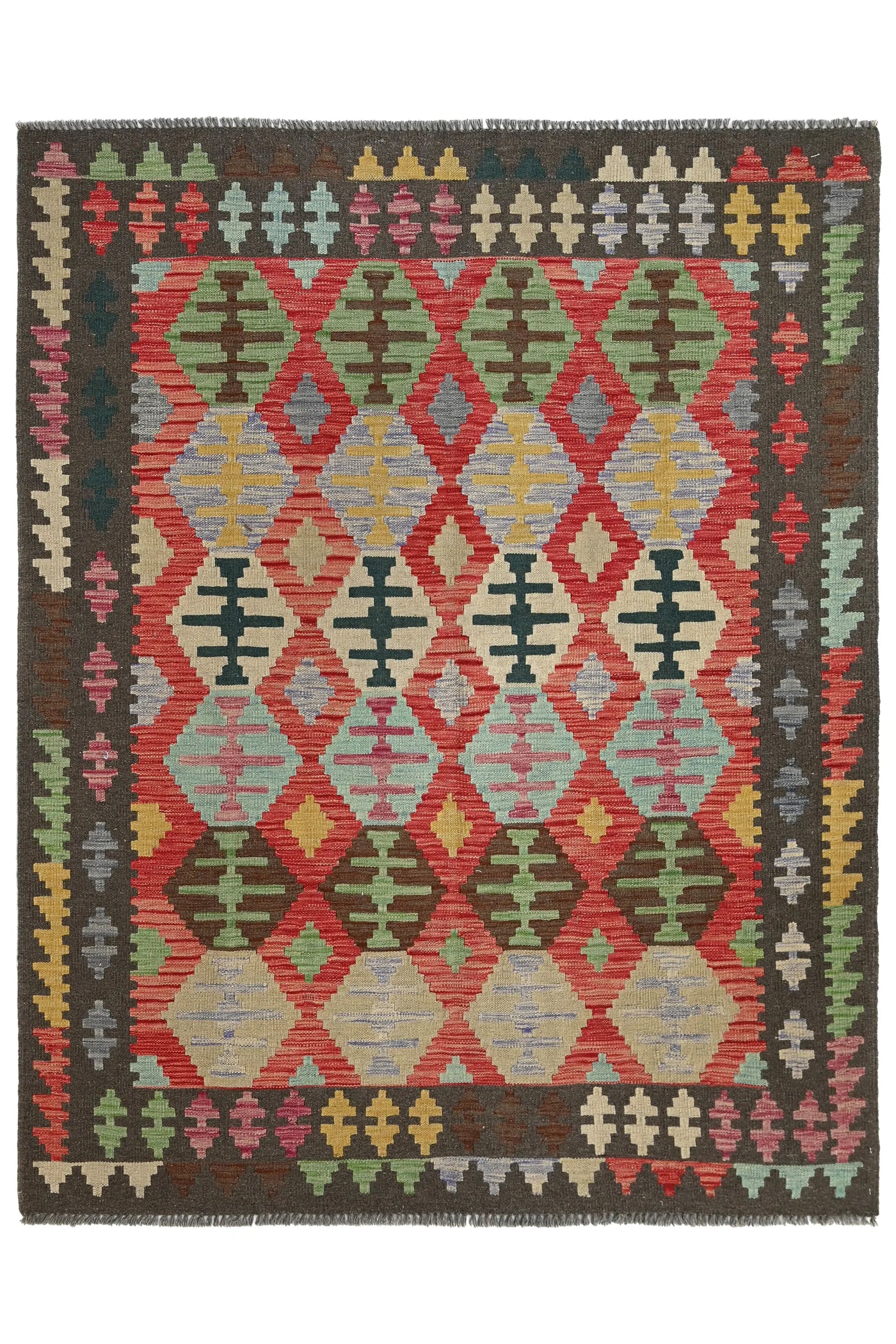 Kilim Afghan Rug – Moss Star