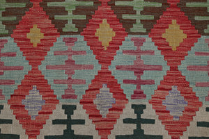 Hand-woven Afghan Kilim Rug, 152 x 195 cm