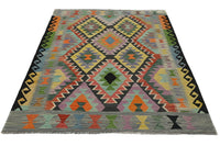 Hand-woven Afghan Kilim Rug, 166 x 195 cm
