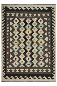 Hand-woven Afghan Kilim Rug, 152 x 215 cm