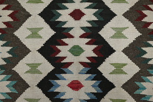 Hand-woven Afghan Kilim Rug, 152 x 215 cm
