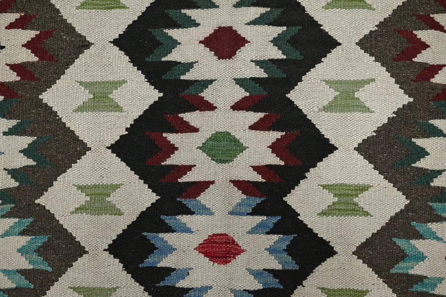 Hand-woven Afghan Kilim Rug, 152 x 215 cm