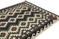 Hand-woven Afghan Kilim Rug, 157 x 205 cm