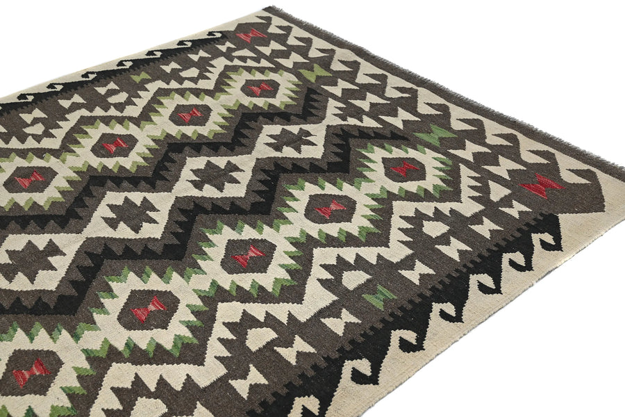 Hand-woven Afghan Kilim Rug, 157 x 205 cm