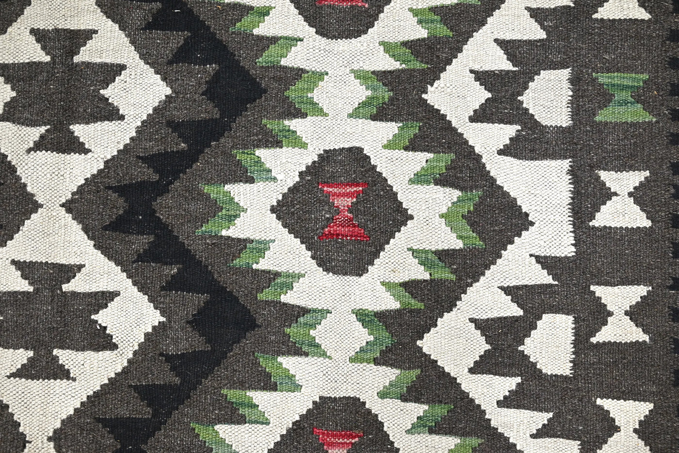 Kilim Afghan Rug – Graphite Constellation