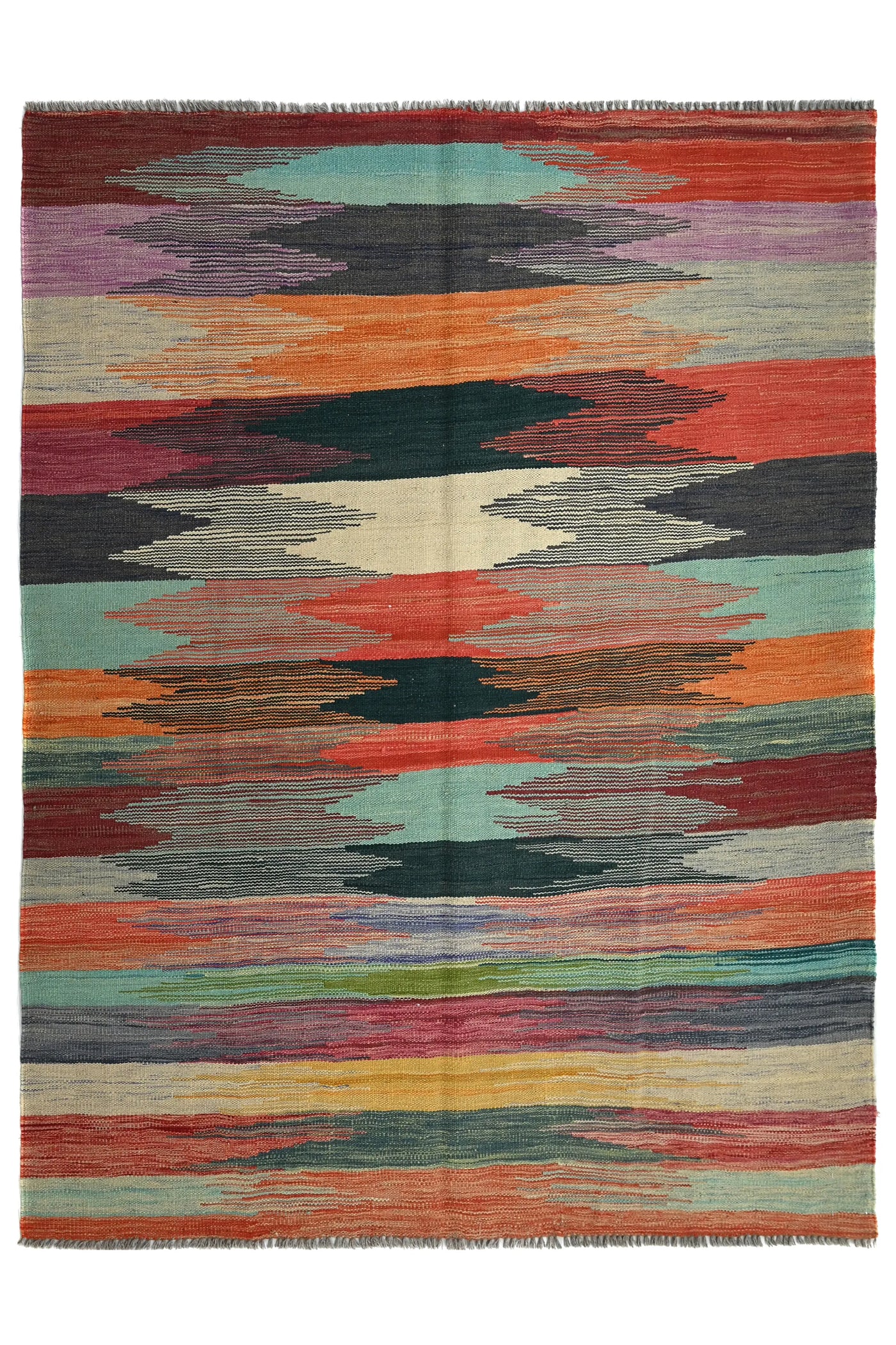 Kilim Afghan Rug – Copper Pathway