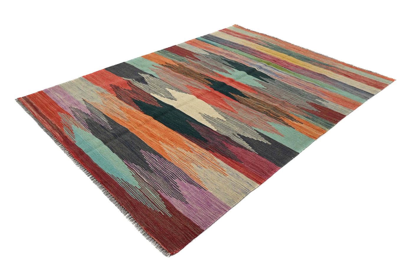 Kilim Afghan Rug – Copper Pathway