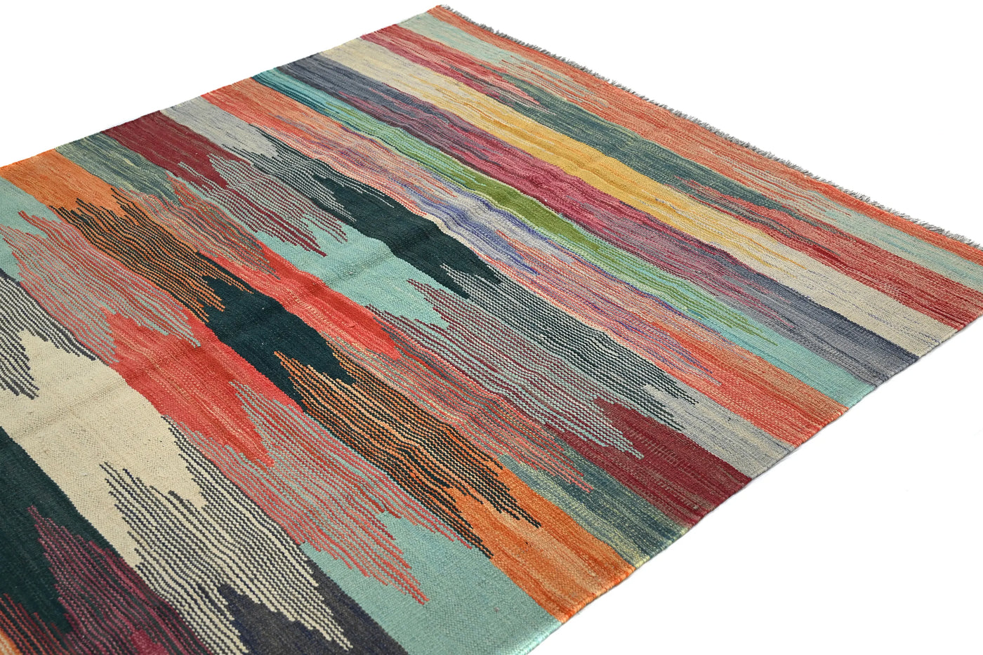 Kilim Afghan Rug – Copper Pathway