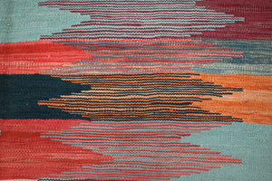 Hand-woven Afghan Kilim Rug, 152 x 203 cm