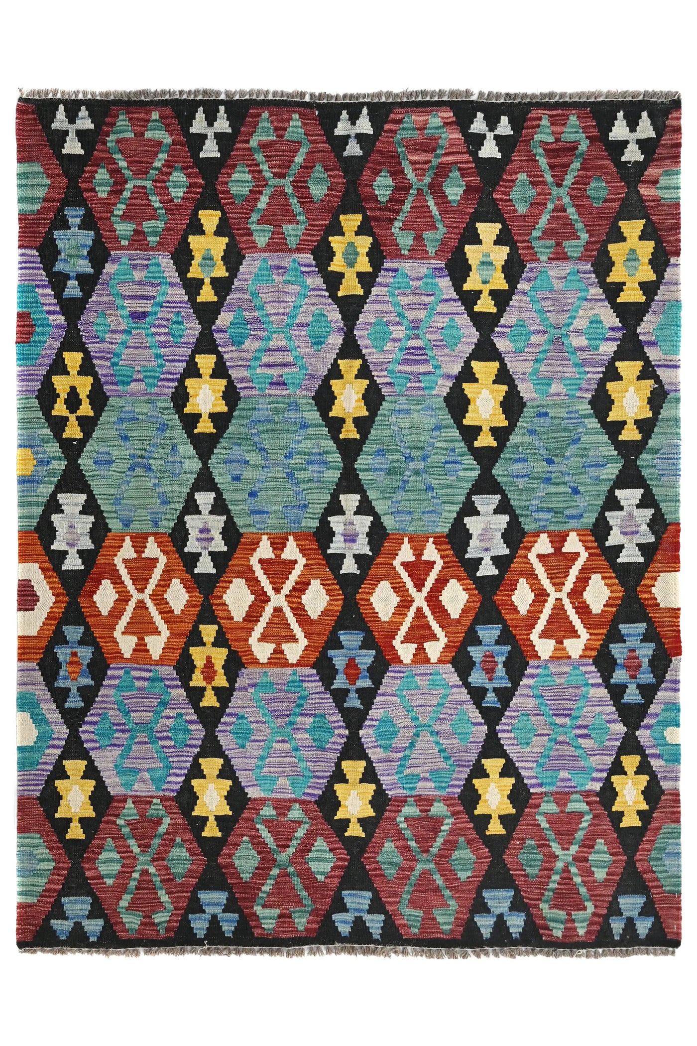 Kilim Afghan Rug – Cobalt Keystone