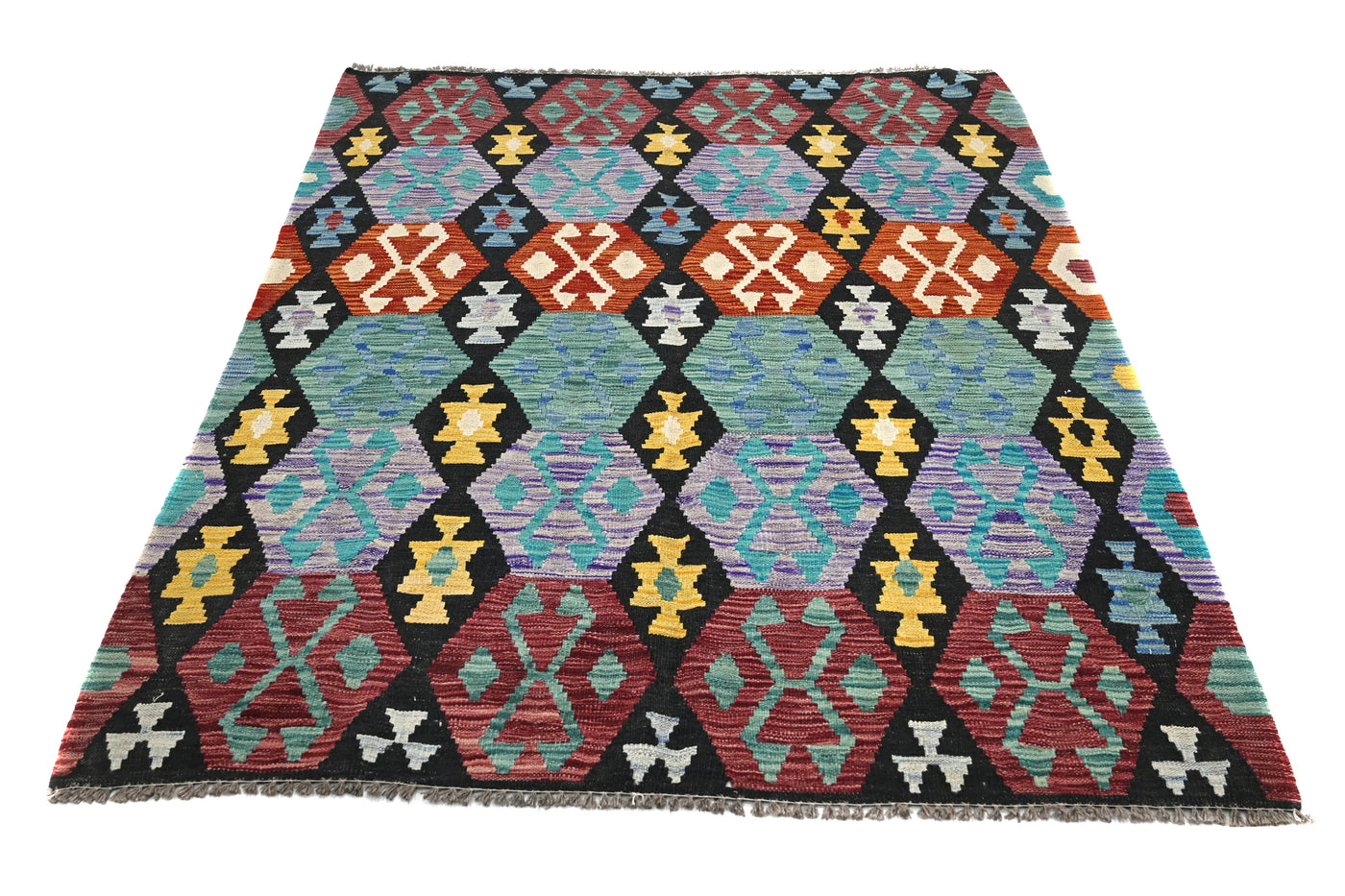 Kilim Afghan Rug – Cobalt Keystone
