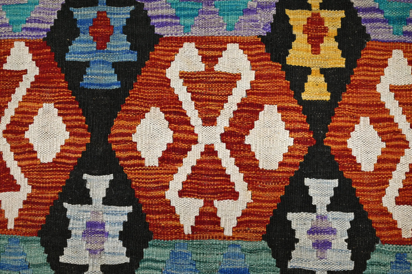 Kilim Afghan Rug – Cobalt Keystone