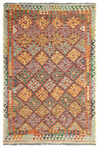 Hand-woven Afghan Kilim Rug, 152 x 231 cm