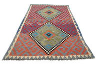 Hand-woven Afghan Kilim Rug, 164 x 267 cm