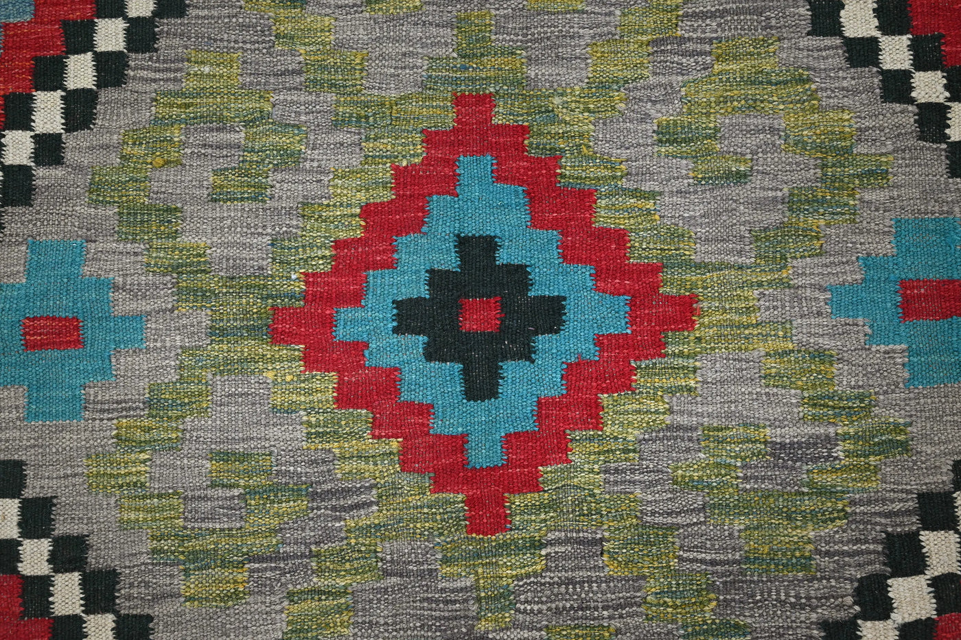 Kilim Afghan Rug – Marine Medallion