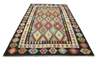 Hand-woven Afghan Kilim Rug, 200 x 287 cm