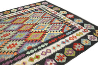 Hand-woven Afghan Kilim Rug, 200 x 287 cm