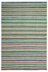 Hand-woven Afghan Kilim Rug, 192 x 287 cm